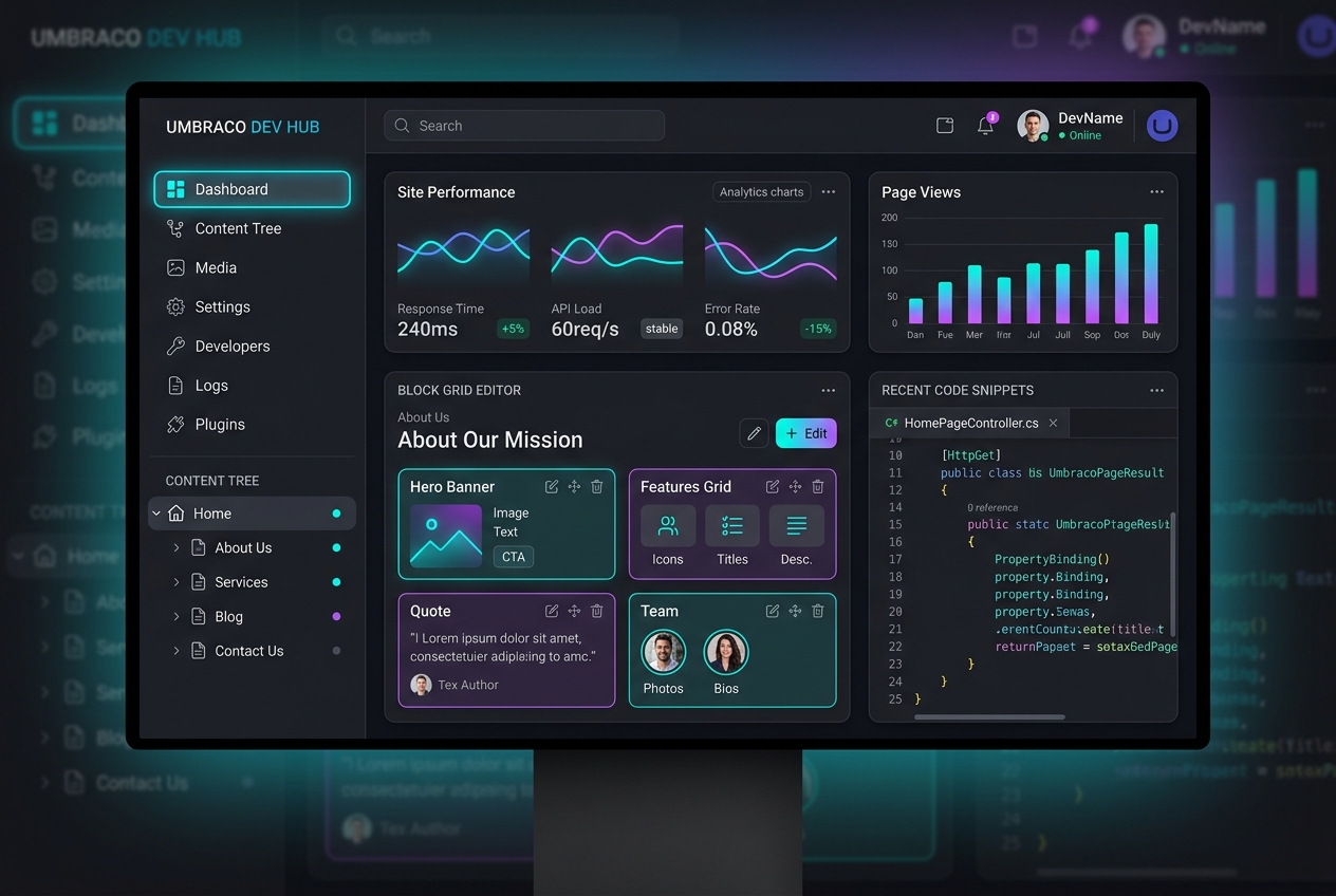 Sekmen.Dev Umbraco CMS Engineering & .NET Platform Showcase